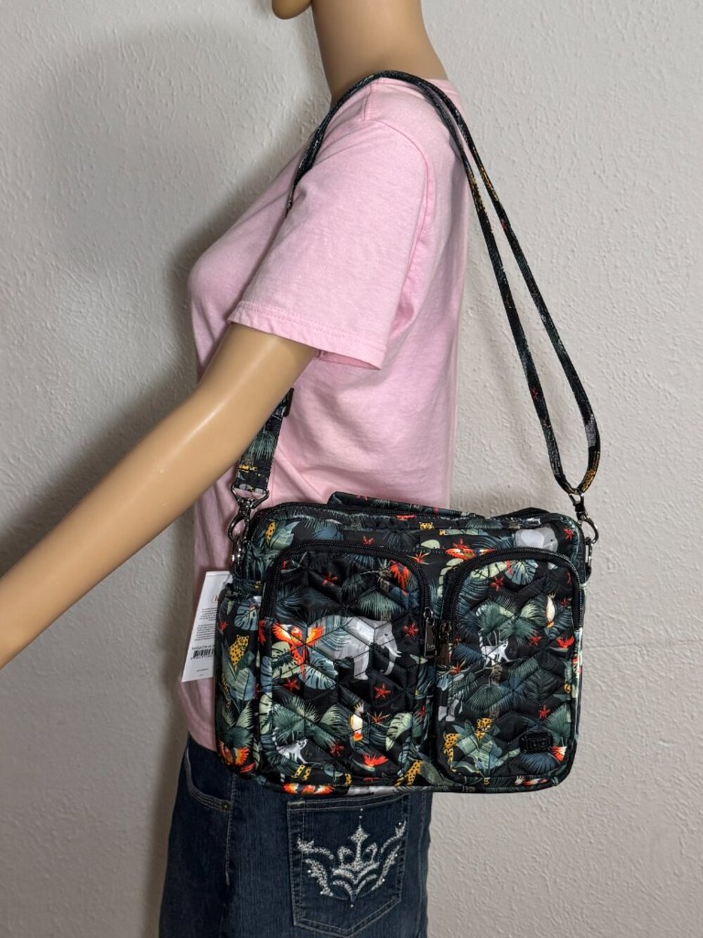 Lug Navigator Crossbody in Wildlife Black NWT